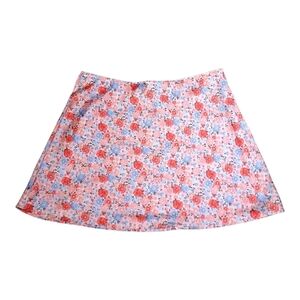 Mini Skirt Dainty Floral Vibrant Bold Print Women's Boho Size XL NWOT